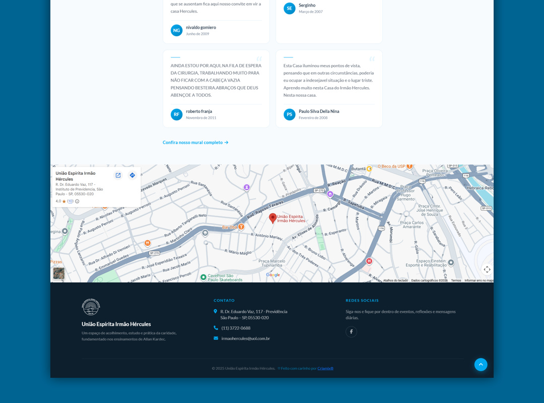 Uni�o Esp�rita Irm�o H�rculesWebsites